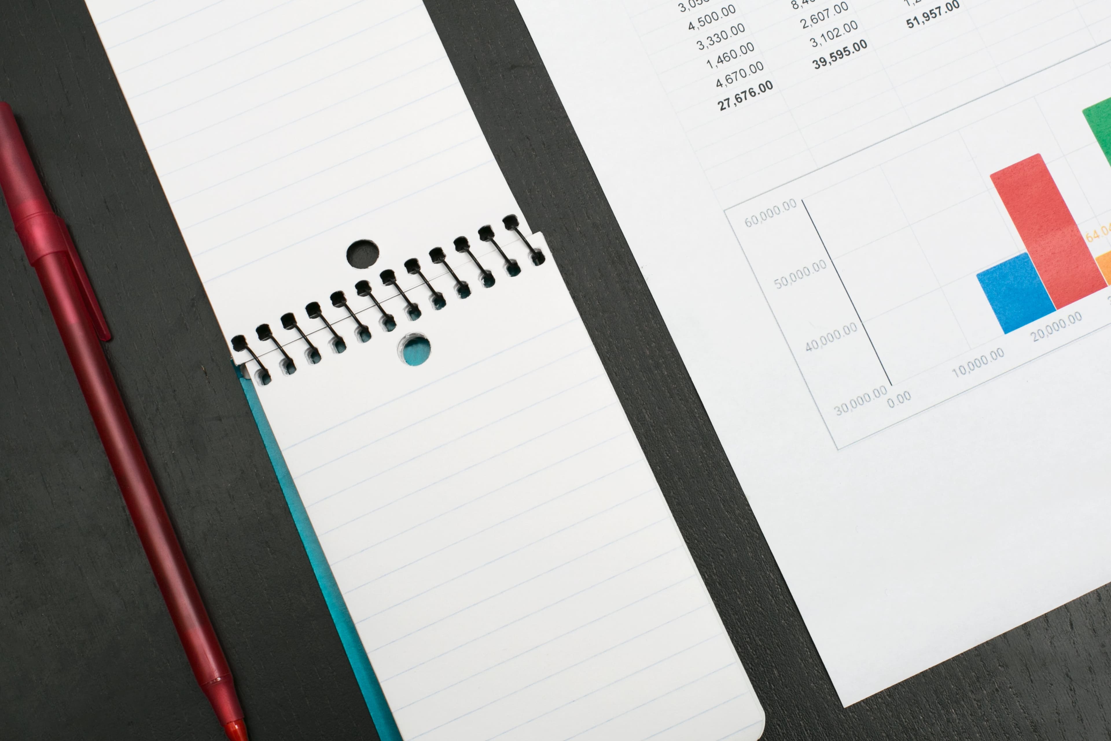 Doing finances and taking notes